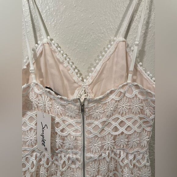 Net White Lace Cutout Dress - Picture 8 of 15